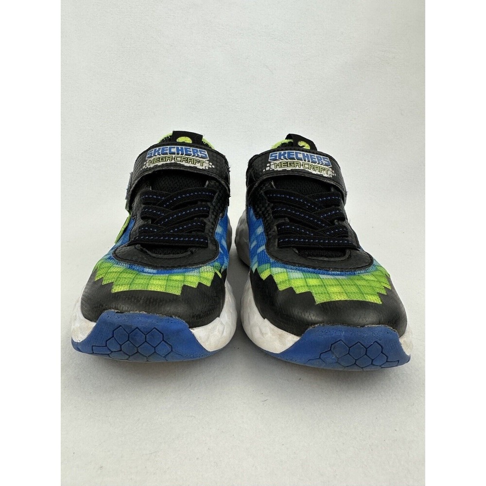 Skechers Mega Craft 2.0 Boys  Size 1 Blue Green Casual Shoes Sneakers 402204L - Picture 3 of 8